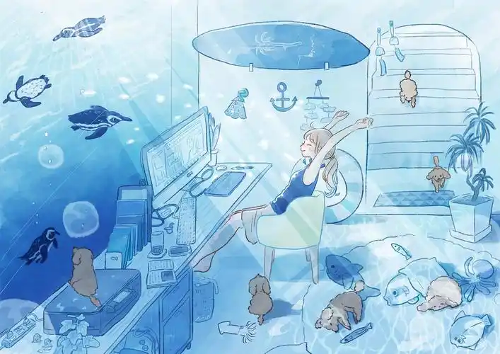 秘密避暑地插画图片壁纸