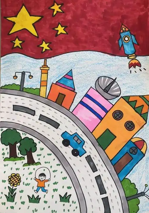 绘美好生活画快乐成长西朱小学绘画作品展