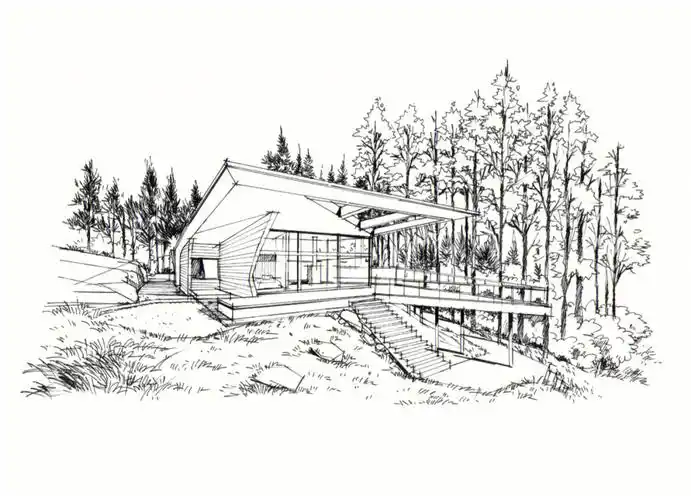 更新9张建筑手绘线稿