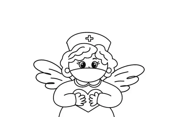 致敬白衣天使简笔画