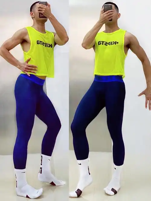 四季咸宜的体育生紧身裤穿搭黑皮男生也爱美