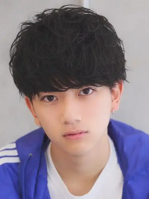 齐眉刘海发型男定位烫,烫发图片,发型图片