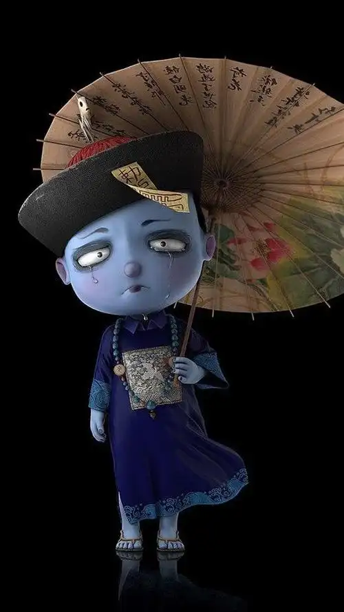 可爱卡通人物僵小鱼