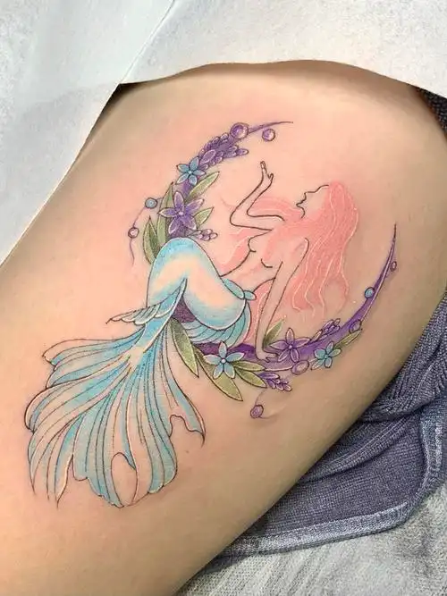 美人鱼_纹身图案手稿图片_忠义堂的纹身作品集