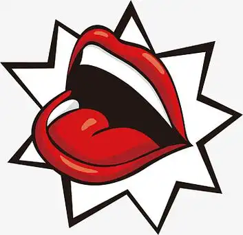 矢量图红色大嘴巴
