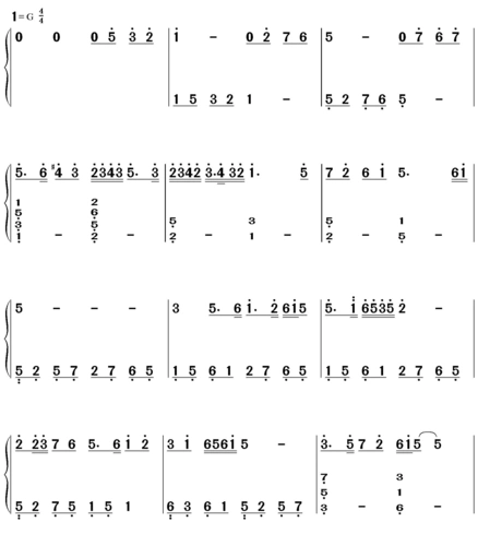 梁祝-钢琴双手简谱