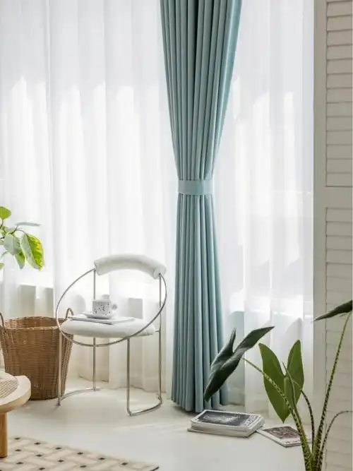 夏日阳光绿植窗帘