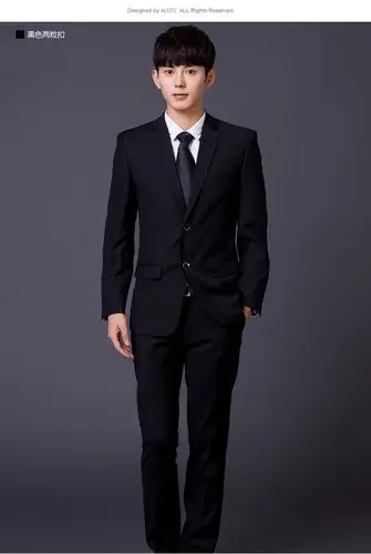 男士西服套装 818款西服套装男正装商务休闲西装男职业装工作服青年