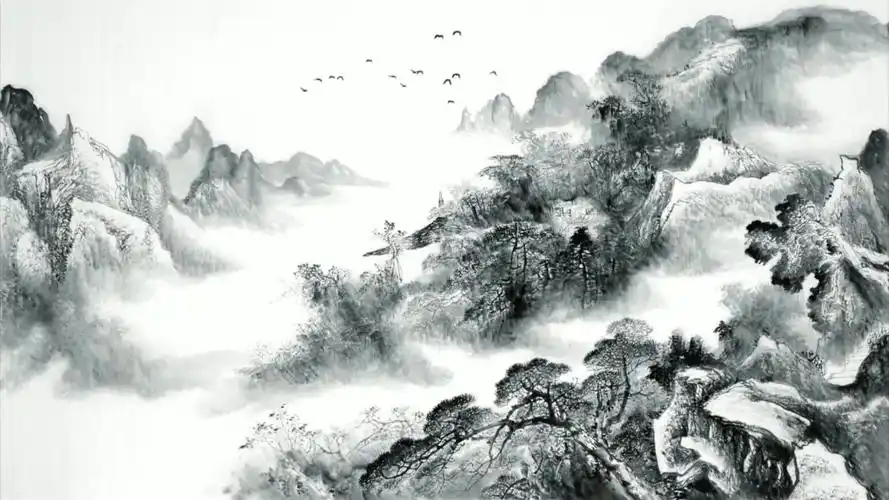 水墨山水画_1920x1080_高清视频素材下载(编号:2708842)_舞台背景_vj