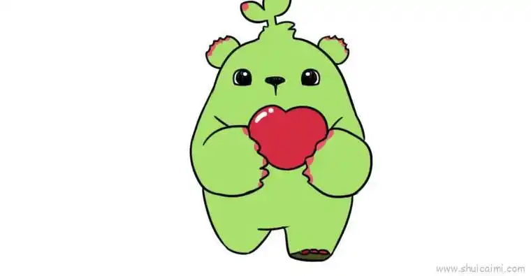 萌芽熊简笔画画法图解