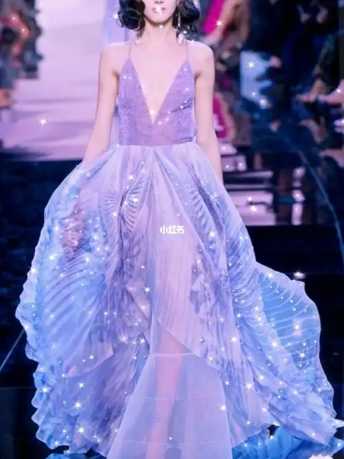 紫色系仙裙也太美了吧