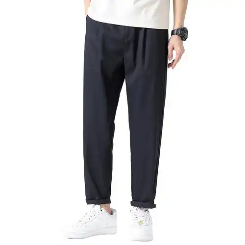 [桑蚕丝正品]专柜品牌桑蚕丝夏季新款男士休闲裤薄款小脚宽松休闲中年