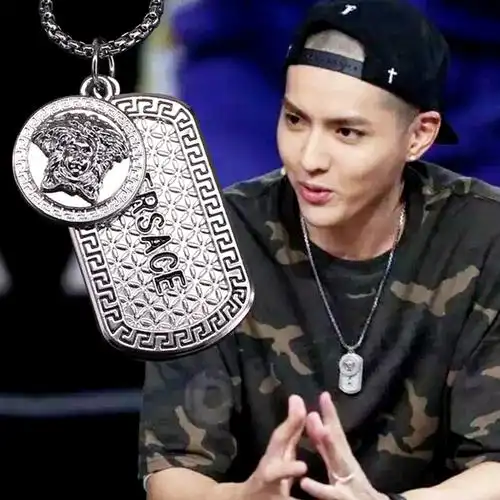 exo吴亦凡gd同款美杜莎军牌吊坠嘻哈潮男女说唱长款项链日韩原宿