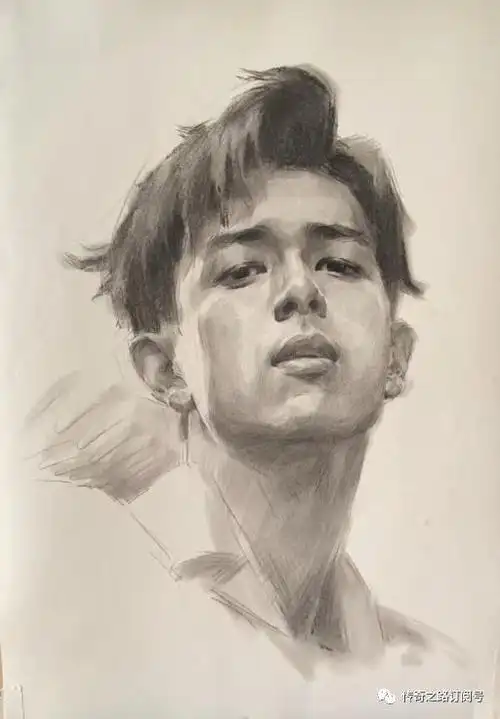 传奇之路绘画大赛第五期李现素描头像步骤分析图精辟