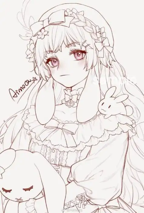 可爱卡通少女画简单9岁 可爱卡通少女画简单9岁素描