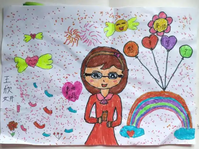 教师节"小手画恩师"主题绘画活动 写美篇  祝福所有的老师们节日快乐!