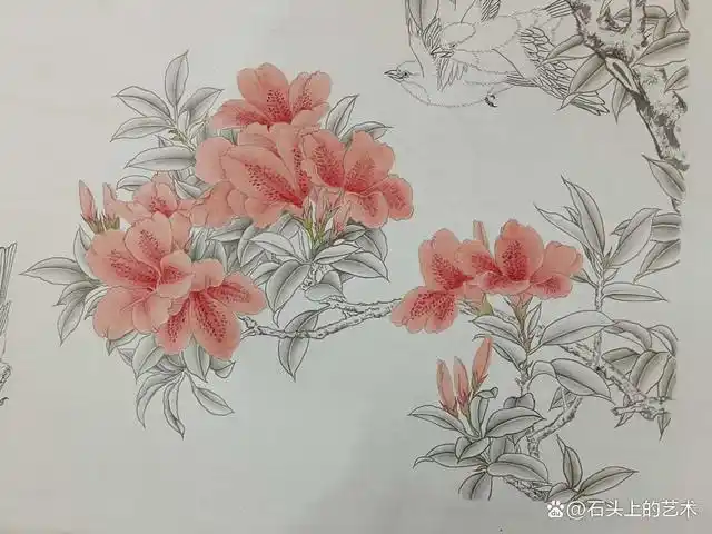 画者笔记|工笔画《只把春心托杜鹃》绘制记录