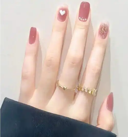 冰透色显白美甲图短指甲的春天来啦确实好温柔呀