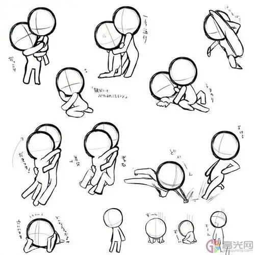 q版动漫人物形态画法,q版人物身体结构怎么画