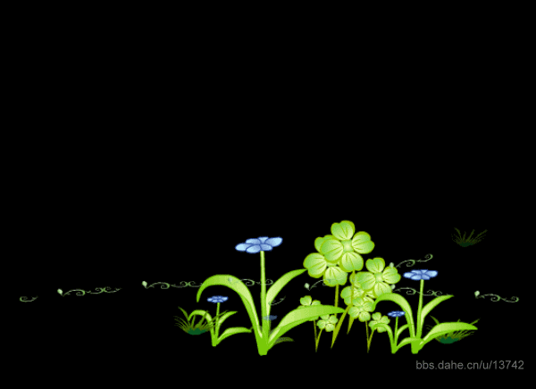 免抠动态图片之一美丽花草