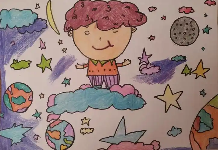 东康新教育学校— 三年级美术 《彩色的梦》课程作业展示