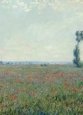 a002277《亚嘉社罂粟花田》法国画家克劳德·莫奈高清作品