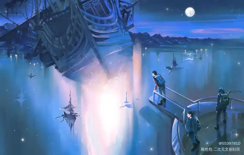 云顶天宫 海底沉船墓_盗墓笔记王胖子吴邪插画同人铁三角张起灵绘画