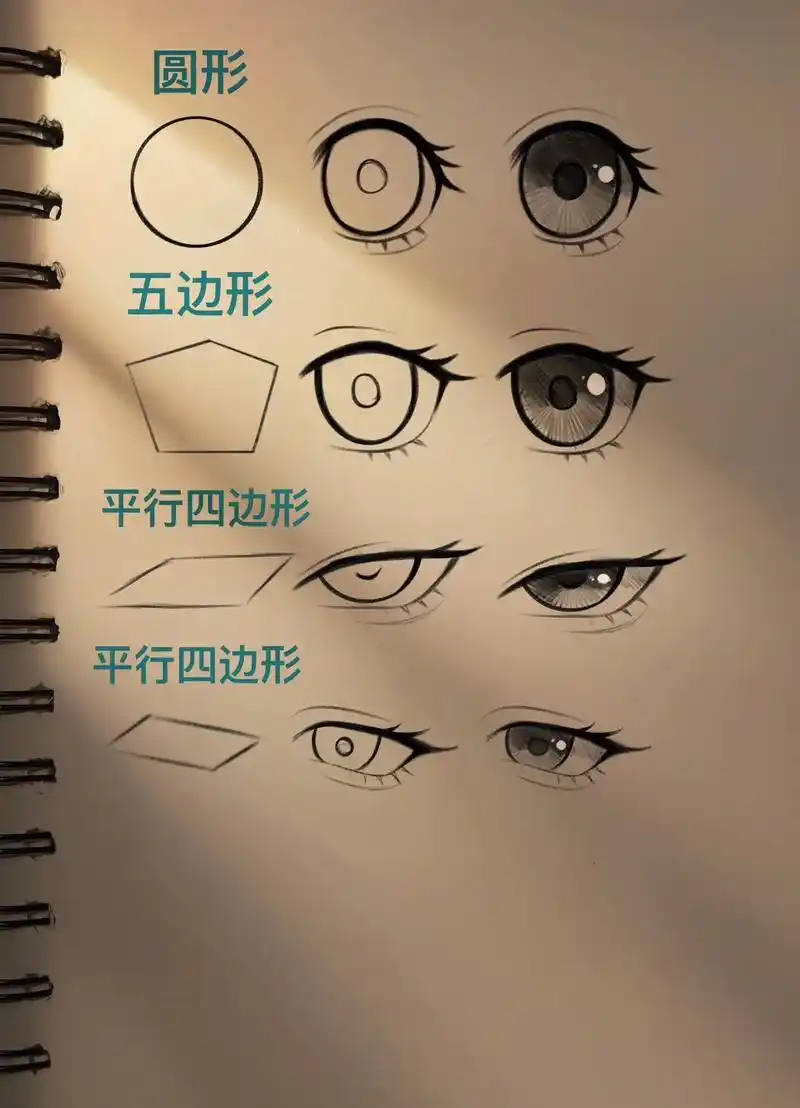 四种不同漫画眼睛画法.画动漫眼睛注意几个点: 1.眼睛的形状 - 抖音