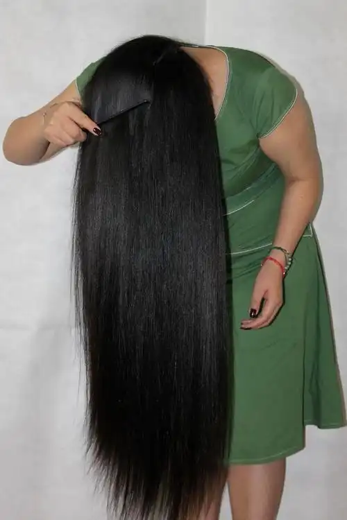 剪下乌黑丰厚的80cm长发北京face067