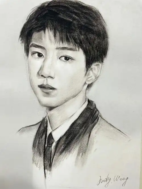 改着改着又变成了王源只能说tfboys永远的神#王俊凯 #tfboys #素描