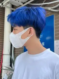 黑蓝色染发剂男生