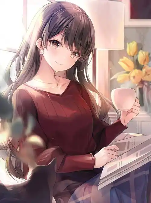 原创知性优雅的二次元动漫小姐姐高清图片