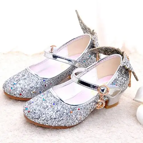 热卖清仓特价女童高跟鞋公主鞋儿童单鞋春秋学生表演皮鞋小女孩水晶鞋