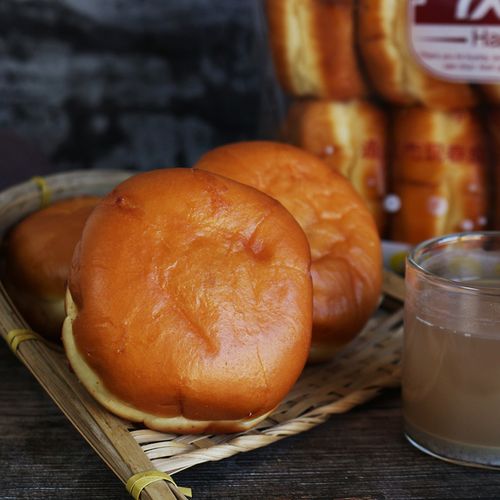 东北特产老式面包汉堡豆沙陷馅油炸蜂蜜软380g10个装袋2袋