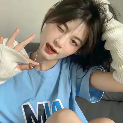 好看又可爱的小清新蓝色女头_女生头像_美头网