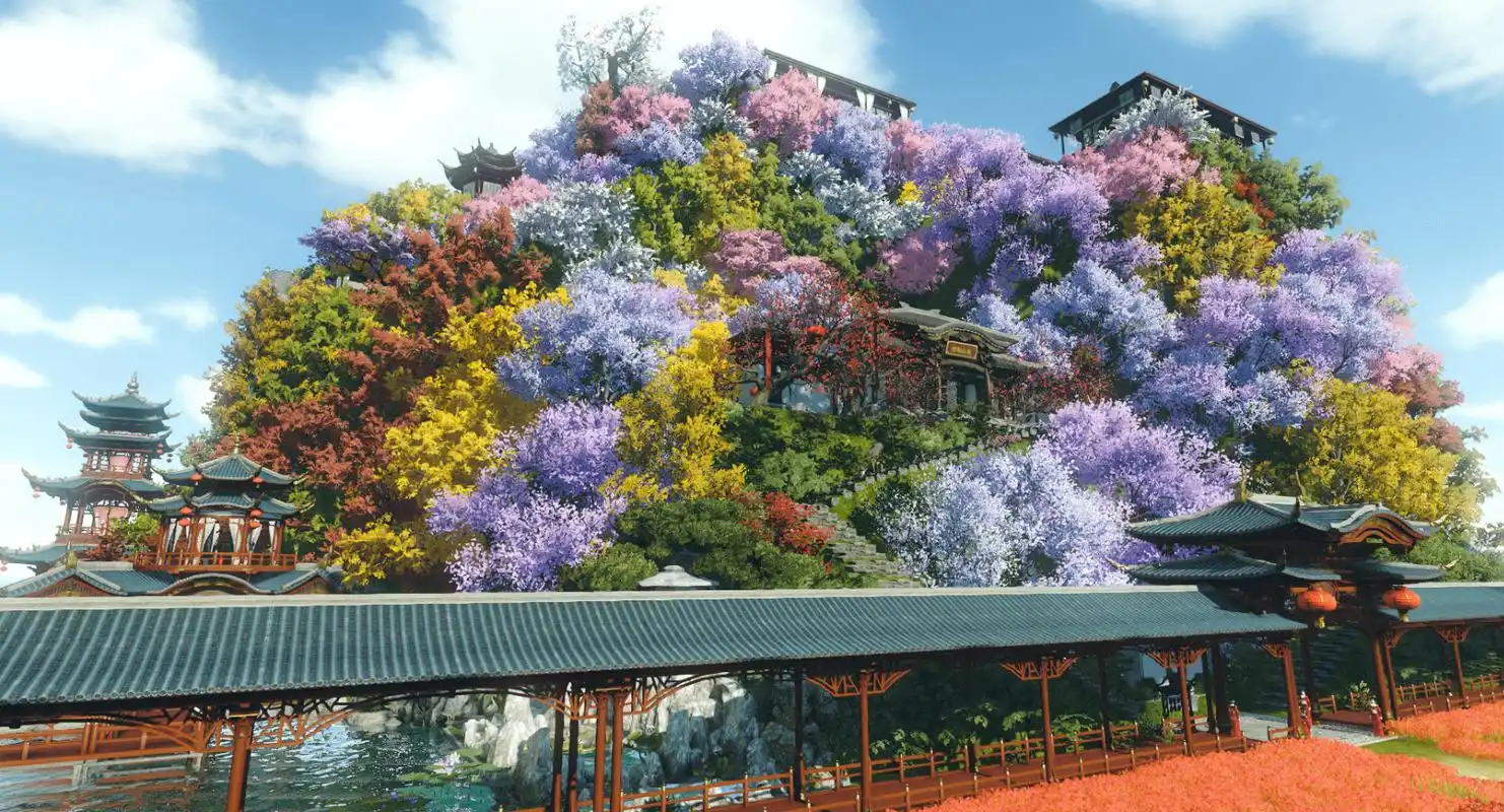 原创玩家会玩古风网游庄园流行恐怖风天官赐福和兰若寺都来了