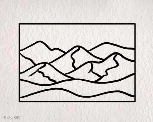 山水简笔画集简单的山川风景简笔画教程简单的山川风景简笔画教程两种