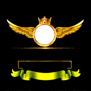金色翅膀王冠粗边圆环弧形标签陌陌头像生成器 - 朝夕网