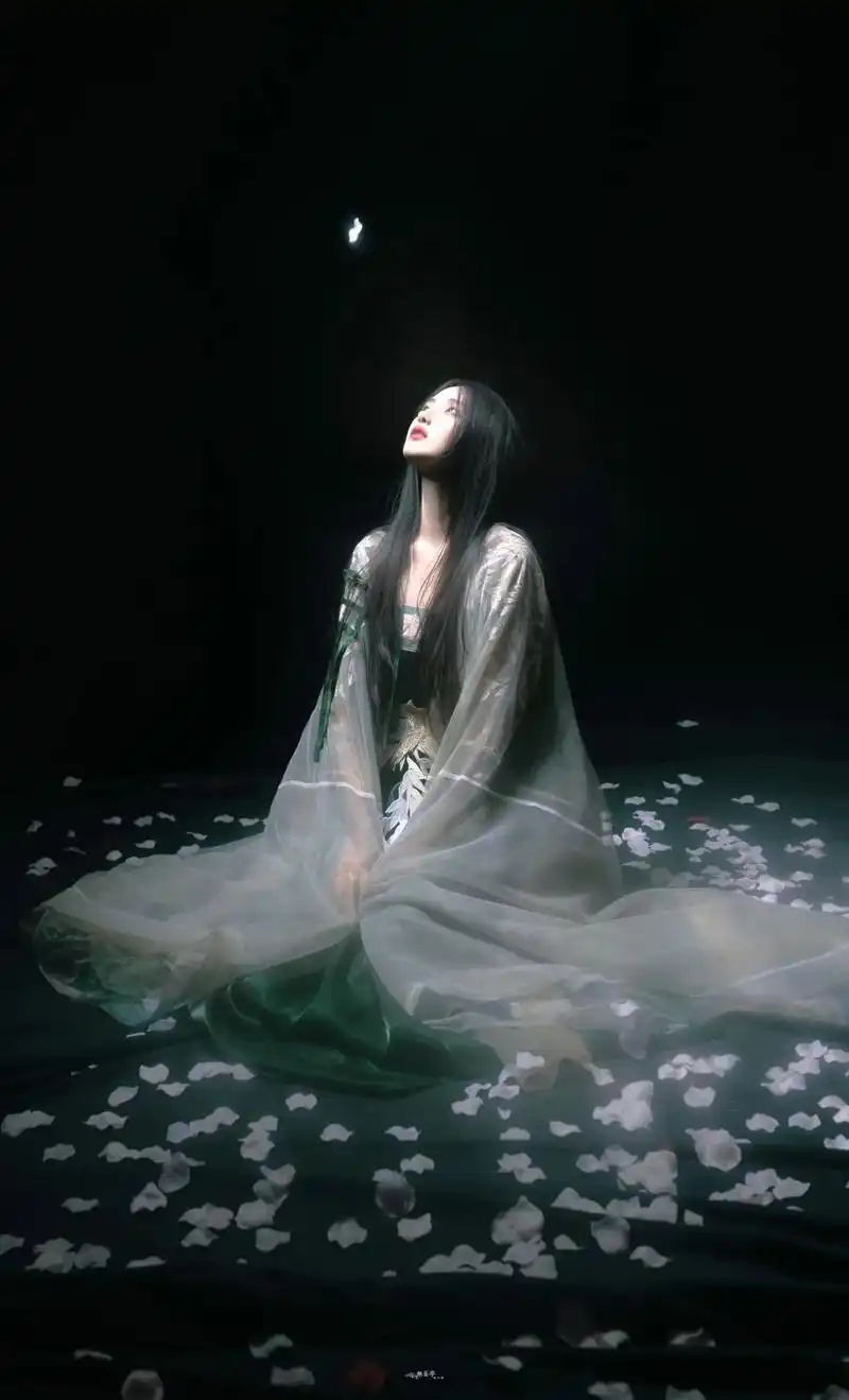 明明是你骗我,月亮永悬不落的.   #汉服 #破碎感 #古风 - 抖音