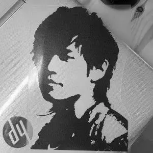 周杰伦 jay 明星人物剪影贴纸 音乐歌手 头像 反光贴纸汽车划痕贴