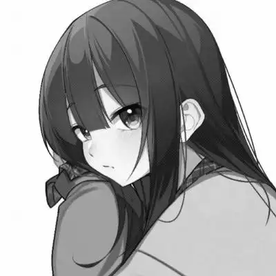 动漫女生头像黑白漫画图片