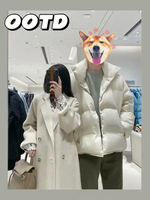 150与178ootd温柔冬季身高差情侣穿搭