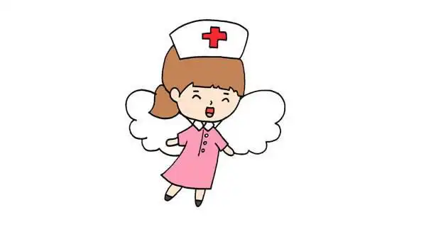 漂亮的白衣天使简笔画步骤图片教程