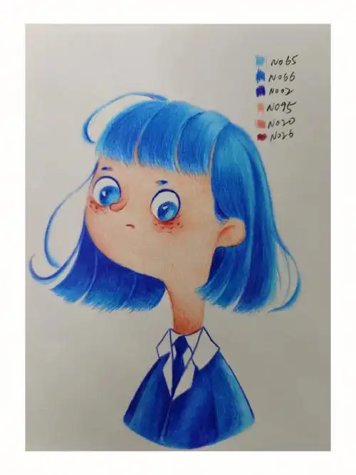 彩铅卡通人物绘