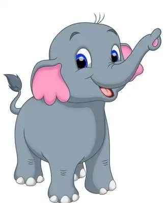 可爱卡通大象矢量素材图片