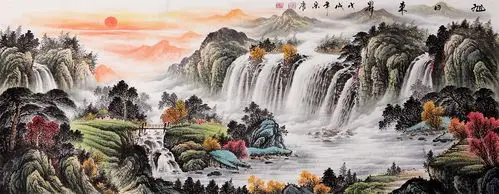 办公室里挂什么画好 名人山水装饰旺财好运来