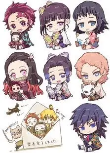 动漫笔记本电脑吉他手机旅行拉杆箱贴纸小号f037517鬼灭之刃q版