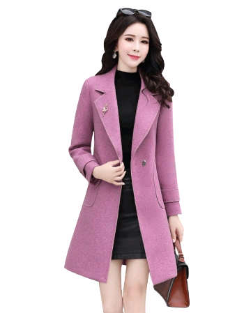 【京东优选】妮子外套女中长款韩版2018新款女装反季厚呢子秋冬季女式