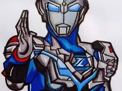 泽塔奥特曼阿尔法装甲形态#泽塔奥特曼 #阿尔法装甲 #奥特曼简笔画