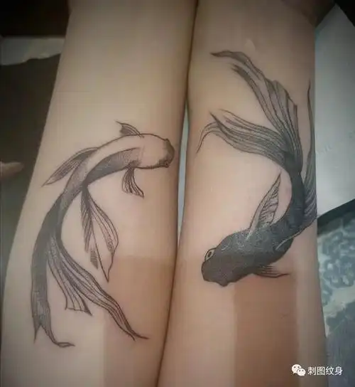 情侣纹身 纹身图案 情侣小图案 小图案纹身 纹身手稿素材-若初时雨网